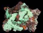 Malachite and Limonite Coated Quartz Cluster - Morocco #43812-1